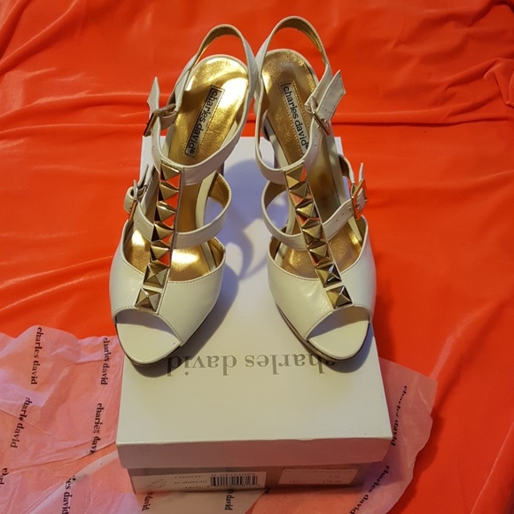 CHARLES BY CHARLES DAVID WHITE WOOD HEEL - Picture 8 of 8